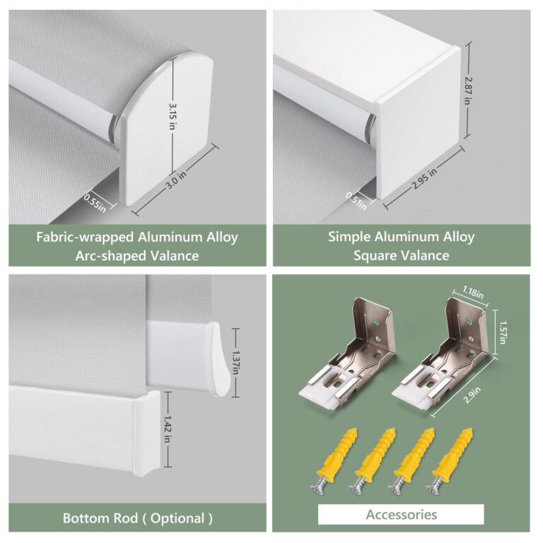 Motorized Blinds with Remote (23-95 inches) Window Roller Shade Wireless Rechargeable Motor Popular Full Blackout Sunshine Fabric for Office and Home Customize Size(82006E) - Image 4