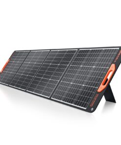 200W Portable Solar Panel for Power Station Generator, 12V/24V Flexible Foldable Solar Panel Kit Lightweight High-Efficiency Solar Charger Power Backup for Outdoor Van Camper Boat Caravan Off-Grid