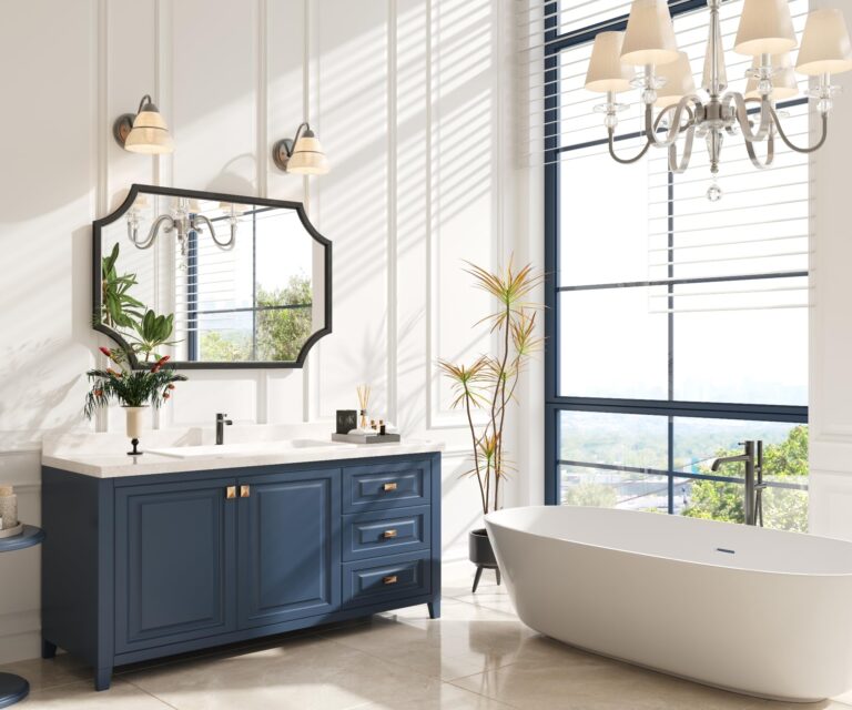 Kelly Miller Scalloped Black Bathroom Mirror for Wall, 24"x36" Black Mirror Decorative Wall Mirror Art Framed Mirror Bevelled for Master Bath Half Bath Living Room Fireplace Mantle Entryway Hallway - Image 7