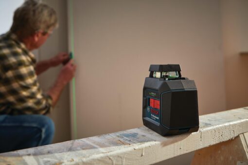 BOSCH GLL50-40G Green-Beam Self-Leveling 360 Degree Cross-Line Laser, Includes 4 AA Batteries, L-Bracket, Ceiling Clip, & Hard Carrying Case - Image 4