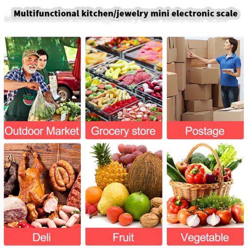 JAJKAFCL 30kg/1g Digital Kitchen Weighing Scales LCD Digital Precision Scales Tare Function Electronic Scale Balance(10kg/0.1g) - Image 2