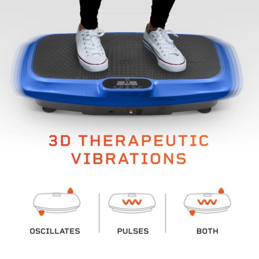 LifePro 3D Vibration Plate Exercise Machine - Dual Motor Oscillation, Pulsation 3D Motion Vibration Platform - Full Whole Body Vibration Machine for Home Fitness (Blue) - Image 6
