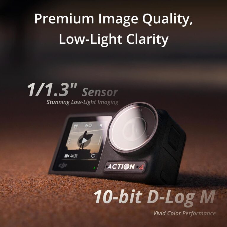 DJI Osmo Action 4 Essential Combo, 4K/120fps Waterproof Action Camera with a 1/1.3-Inch Sensor, Stunning Low-Light Imaging,10-bit & D-Log M Color Performance, Long-Lasting 160 Mins, Outdoor Camera - Image 8