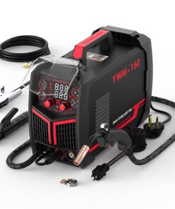 YESWELDER Gas Gasless 160A multiprocess MIG Welder，Flux Cored/MIG/Lift TIG/Stick ARC Welder 4 in 1 Welding Machine，Synergic Control 110V/220V Dual Voltage