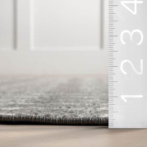 nuLOOM 9x12 Moroccan Blythe Area Rug, Dark Grey, Faded Bohemian Design, Stain Resistant, For Bedroom, Dining Room, Living Room, Hallway, Office, Kitchen, Entryway - Image 2