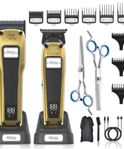 DSP Hair Clipper for Men Professional, BLDC Motor & DLC Coated Detachable Blade, Cordless Hair Trimmer Set for Barber with Charging Base, Men Hair Product Gift Set