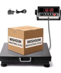 WISHSOM 660lbs Heavy Duty Postal Scale with Steel, Ultra Durable Large Verstile Digital Shipping Scale, Scale for Packages/Pets/Luggage/Warehouse/Office/Orchard/Body Weight/Home/Commerce/Industry