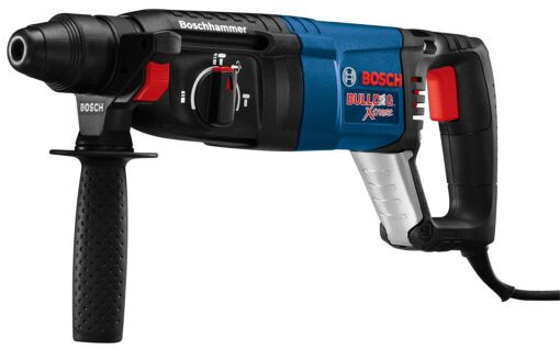 Bosch 11255VSR Bulldog Xtreme - 8 Amp 1 Inch Corded Variable Speed Sds-Plus Concrete/Masonry Rotary Hammer Power Drill, Blue & 1-1/2 x 10" SDS-plus Bulldog Xtreme Hammer Tile Chisel HS1465 - Image 5