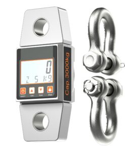 Mefape 3000kg/6600lbs Professional Digital Hanging Scale, Heavy Duty Industrial Crane Scale, Smart High Accuracy Electronic Scale with Shackle + LCD Display
