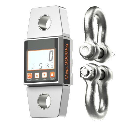 Mefape 3000kg/6600lbs Professional Digital Hanging Scale, Heavy Duty Industrial Crane Scale, Smart High Accuracy Electronic Scale with Shackle + LCD Display