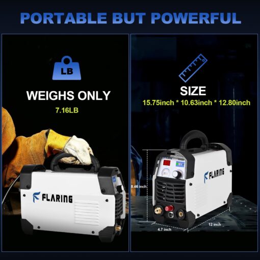 FLARING Plasma Cutter,65Amp Non-Touch Pilot Arc Plasma Cutter Machine 120V/240V Dual Voltage Plasma Cutters,1/2"(12.7mm) Clean Cut 4/5"(20mm) Severance Cut with Consumable Set Update 5th FC650DL - Image 5