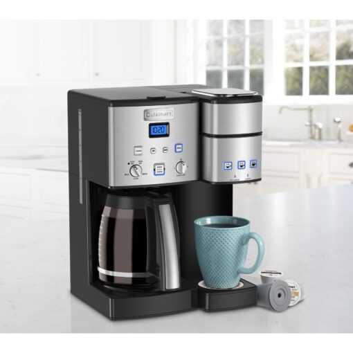 Cuisinart Single Serve + 12 Cup Coffee Maker, Offers 3-Sizes: 6-Ounces, 8-Ounces and 10-Ounces, Stainless Steel, SS-15P1 - Image 3