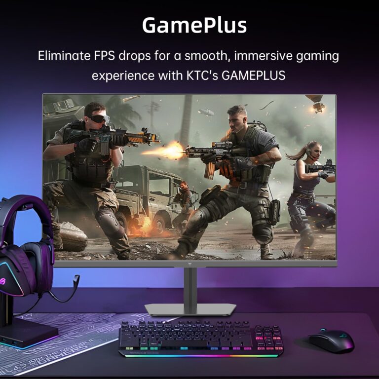 KTC 24 Inch 180Hz Gaming Monitor, 2K QHD Fast IPS PC Gaming Monitor, 1440p 1ms Computer Monitor 144Hz, G-Sync and FreeSync Compatibility, HDR Support, HDMI Displayport, VESA, Q24T09 - Image 7