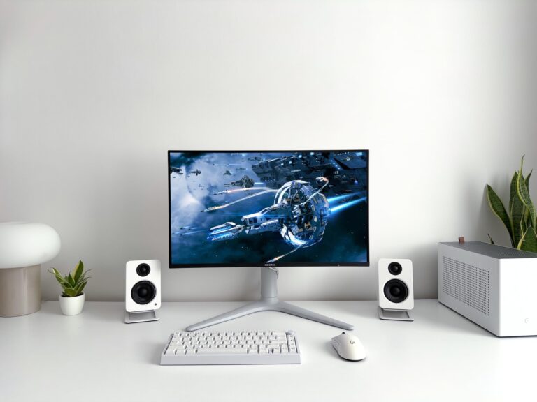 KOORUI Monitor, 27” 240Hz Gaming Monitor, Mini-LED Panel- QHD (2560 x 1440) Computer Screen, 1ms, HDR 1000 Display, 100% sRGB, Height Adjustable, HDMI/DisplayPort, White/Grey, GN10 - Image 2
