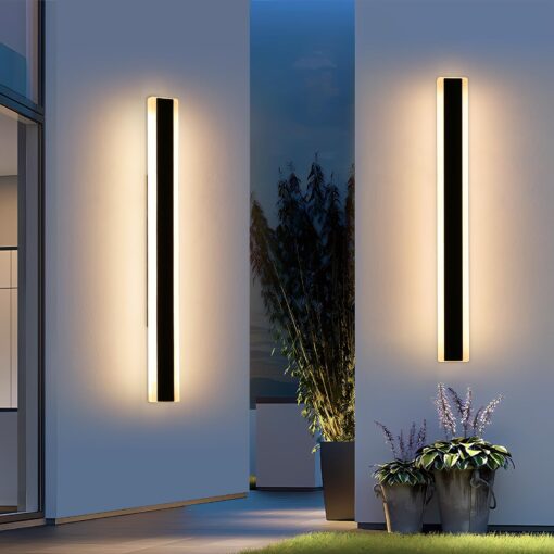 Mikeru 2pack 47.2inch Outdoor Wall Light Fixtures, 3000K Modern Outdoor Lights Exterior for House Ip65 Waterproof Rust Long LED Wall Light Fixtures Hardwire Wall Mount Exterior Lighting for Garage