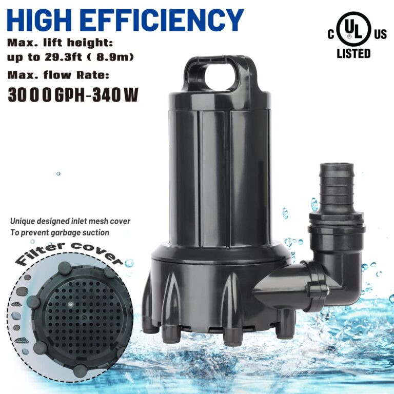 OYO WATER 3000GPH Pond Pumps Submersible Outdoor Inline Pump Pond High Head Water Pump for Garden Waterfall Fountain Water Circulation Pump for Koi Fish Pond - Image 6