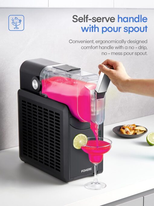 Slushie Machine, No Ice Needed, 68 oz FOHERE Slushy Machine for Home with Self-Clean Function, Professional Frozen Margarita Machine, 5 Preset Programs, Frozen Margarita, Frappé, Milkshake, and More - Image 6