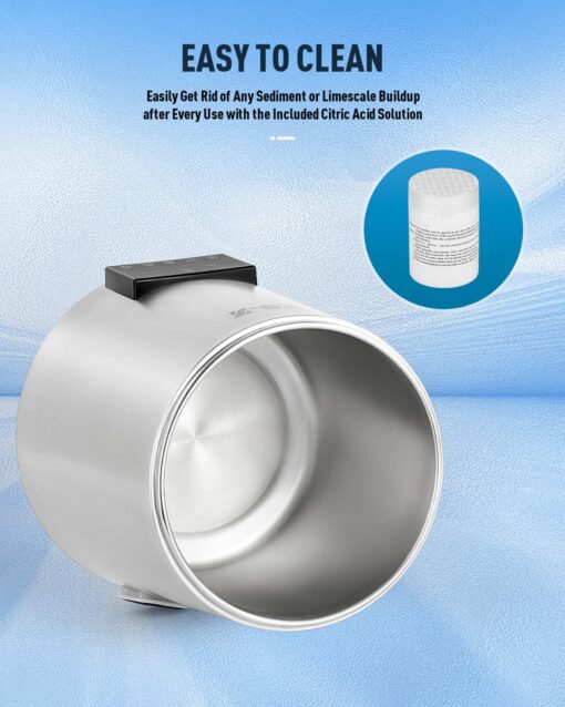 CO-Z 1.1 Gallon Water Distiller, 1750W Countertop Distilled Water Machine with Glass Container Dual Temperature Display Timer, 4L 304 Stainless Steel Distilled Water Maker for Home Office Travel More - Image 3