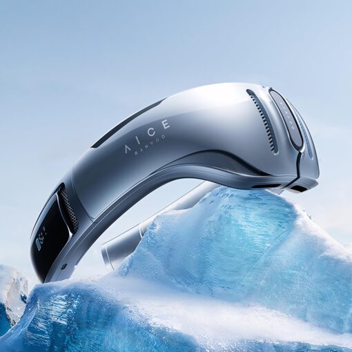 RANVOO 2024 [No.1 Coolest & Most Portable] AICE LITE Neck Air Conditioner, Ultimate Immersive Cooling 6,000 mAh Rechargeable Neck Fan Personal Cooling Device Gift that Blow Cold Air, Sky Blue