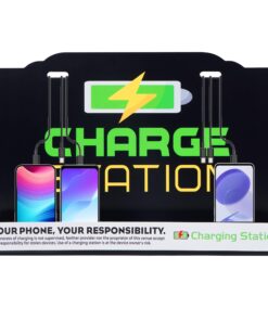 Wall Mount Charging Station with 8 Ports Phone Charger with Type-C,Android Port | Applicable for Applicable Airport Hospitals Banks Hotel and Public Places (Black)