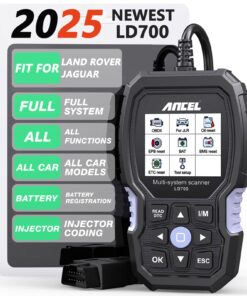 ANCEL LD700 All Systems Diagnostic Scan Tool fit for Land Rover Jaguar, Full Functions OBD2 Scanner with Car Battery Registration, Oil Reset, Check Engine, ABS, Airbag, OBDII Code Reader fit for JLR
