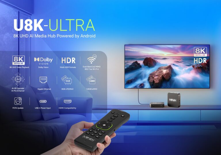 MINIX U8K-Ultra 8K Android Media Player with AI Picture Quality Enhancer & AI Resolution Upscaling 8GB RAM 128GB eMMC, Powered by AOSP 11, Non-Android TV System Dolby Vision and Dolby Atmos Certified - Image 7