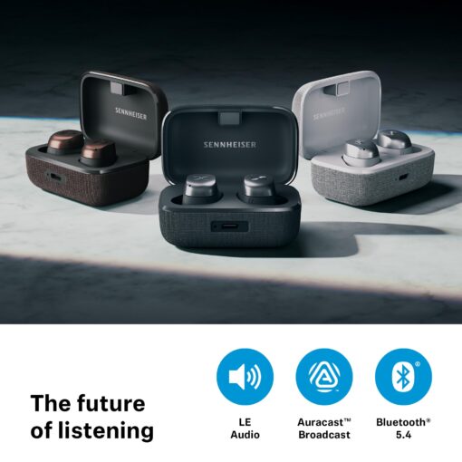 Sennheiser MOMENTUM True Wireless 4 Smart Earbuds with Bluetooth 5.4, Crystal-Clear Sound, Comfortable Design, 30-Hour Battery Life, Adaptive ANC, LE Audio and Auracast - Black Copper - Image 5