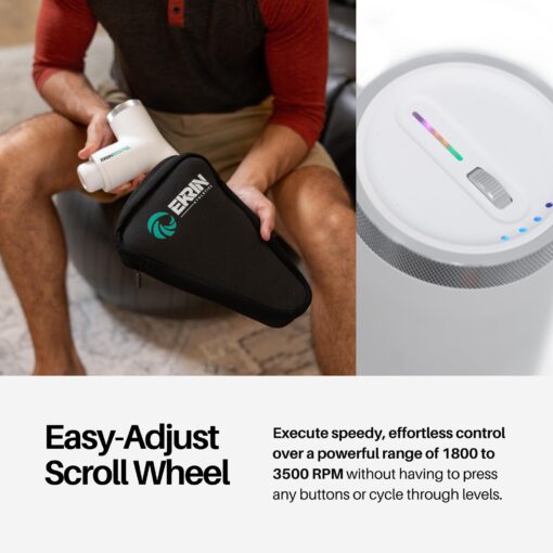 Ekrin Athletics White Kestrel Percussive Massager - Enhanced Precision & Comfort for Elite Muscle Recovery & Wellness - Relieve Sore Muscles and Stiffness - Image 6
