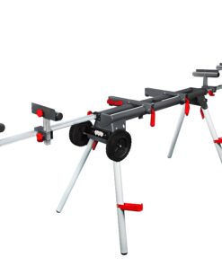 PROTOCOL Equipment Professional Miter Saw Workstation, Universal Mount, Durable Steel Construction, Portable, Supports 500 lbs.