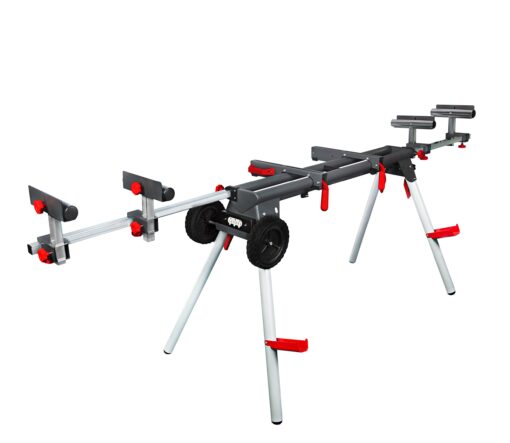 PROTOCOL Equipment Professional Miter Saw Workstation, Universal Mount, Durable Steel Construction, Portable, Supports 500 lbs.