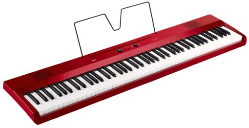 Korg Liano Portable 88-key Digital Piano w/ Semi-Weighted Keys, Bass Reflex Speakers and includes a Sustain Pedal & Power Adapter - Red - Image 4
