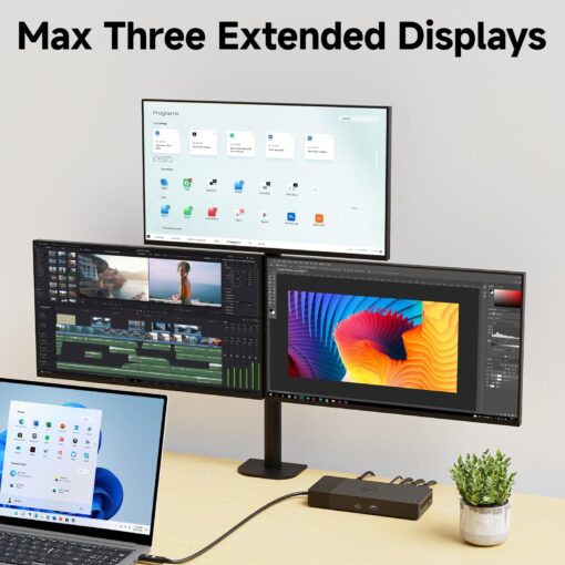 Dell WD19S 180W Docking Station, USB-C, 3 External Display, HDMI, Dual DP, Power Charge up to 130W + ITSPWR Bundle with HDMI 4K Cable + DP Cable+ Cleaning Cloth - Image 7