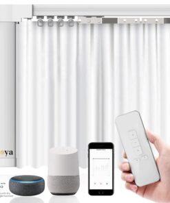 Quoya QL600 Smart Electric Curtain Track, Motorized Motor, Adjustable Track Length, Compatible with Alexa, Google, Siri, Apple Watch (up to 275 inches (7 metres) (Wall Brackets NOT Included)