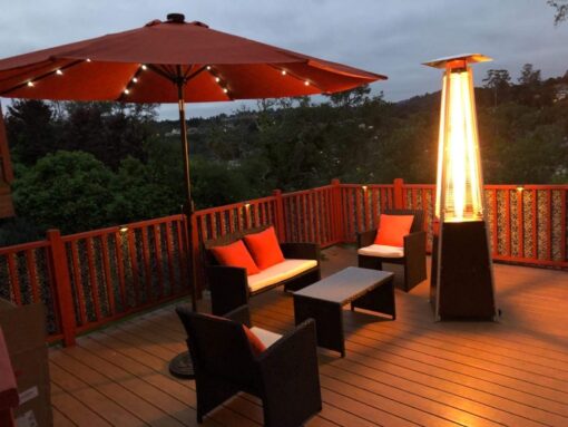 Avenlur Outdoor Patio Propane Space Heater - 48,000 Btu Pyramid Propane Heater, Outdoor Heater, Portable Heater, Patio Heater Propane, W/Wheels, Protective Cover (Black) - Image 7