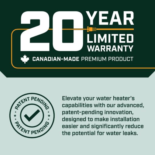 Corro-Protec Powered Anode Rod for Bradford White Water Heater and Hot Water Outlet Installation, Eliminates Rotten Egg/Sulfur Smell within 24 hours and Stops Corrosion Inside Tank, 20-Year Warranty - Image 4