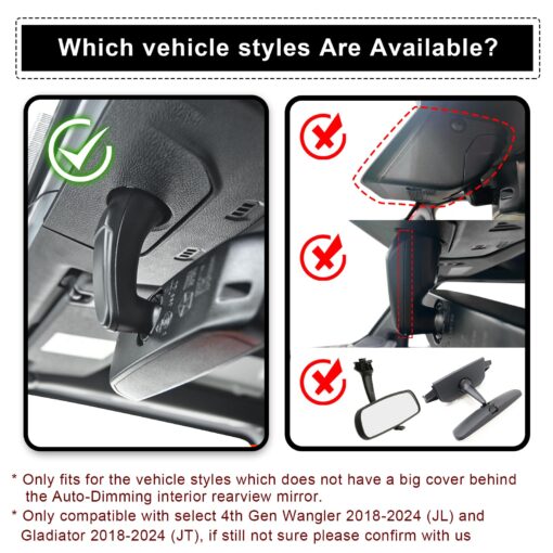 Mangoal 4K Dash Cam Custom Fit for Jeep Gladiator JT 2018 2019 2020 2021 2022 2023 2024 Mojave Overland & Wrangler JL 2018-2024 etc,Integrated OEM Look, UHD 2160P, App & WiFi,64GB Card - Image 8