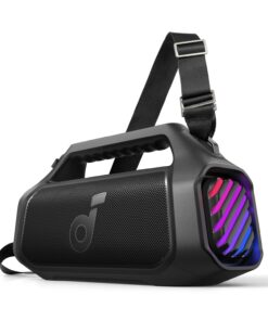 soundcore Boom 2 Plus By Anker, Outdoor Speaker, 140W, 2+2 Channel, BassUp 2.0, 20H Playtime, Fast Charge, IPX7 Waterproof, RGB Lights, Power Bank, Bluetooth 5.3, Portable for Outdoors, Camping, Beach