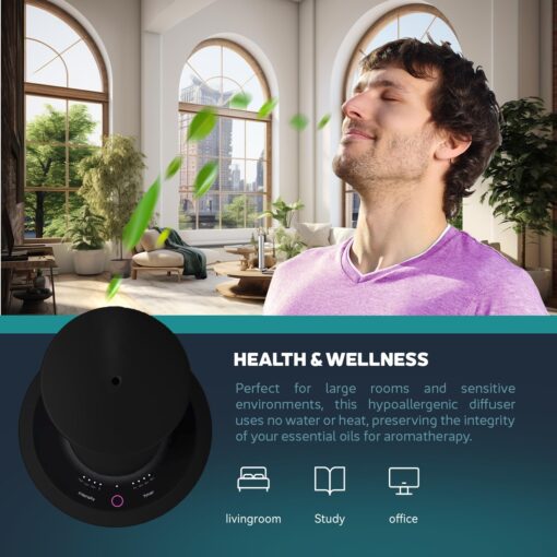 Difair Waterless Essential Oil Diffuser - Wireless Aromatherapy Diffuser Oil Machine - Fragrance Scent Diffusers for Home - Cold Air Diffuser for Office - Aroma Diffuser for Home, Hotel, Spa - Image 3