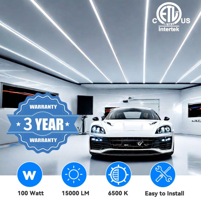 SHOPLED 8FT Shop Light 100W 15000LM 6000K | 12-Pack Linkable V-Shape Led Shop Light | Plug & Play T8 Tube Lights for Garage, Warehouse, Basement | Ultra Bright Energy-Saving Commercial Lighting - Image 7