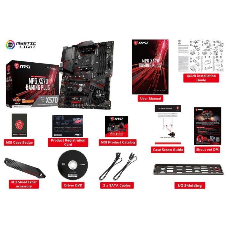 MSI MPG X570 GAMING PLUS Motherboard (AMD AM4, PCIe 4.0, DDR4, SATA 6Gb/s, M.2, USB 3.2 Gen 2, HDMI, ATX) - Image 3
