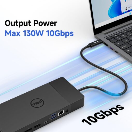 Dell WD19S 180W Docking Station, USB-C, 3 External Display, HDMI, Dual DP, Power Charge up to 130W + ITSPWR Bundle with HDMI 4K Cable + DP Cable+ Cleaning Cloth - Image 2
