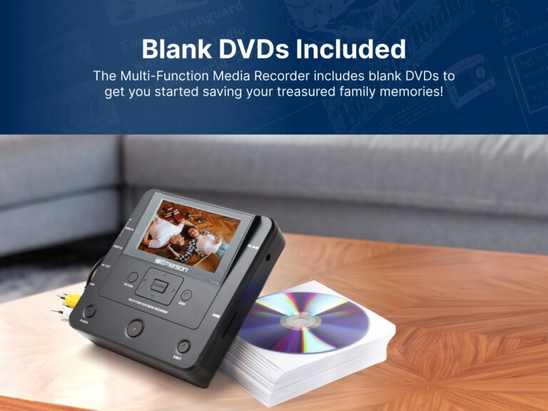 Emerson EMT-1200 Multimedia Recorder with 4.3-Inch LCD Screen: Record Videos, Music, and Photos from Phone to DVD, USB, or Memory Card - HD Media Output, App Integration, and Accessories Included - Image 7
