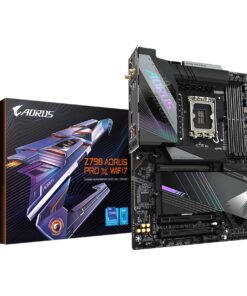 GIGABYTE Z790 AORUS PRO X WIFI7 LGA 1700 Intel Z790 X ATX Motherboard with DDR5, 5* M.2, PCIe 5.0, USB 3.2 Type-C, Wi-Fi 7, 5GbE LAN, Q-Flash Plus, EZ-Latch Plus