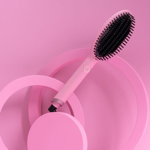 ghd Glide Hot Air Brush | Limited Edition in Fondant Pink | Professional Smoothing Blow Dryer Brush, Ceramic Hair Straightener, and Styler - Image 3