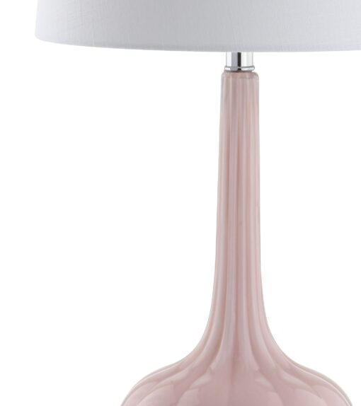 JONATHAN Y JYL1079A-SET2 Set of 2 Table Lamps Bette 28.5" Glass Teardrop LED Table Lamp Contemporary Bedside Desk Nightstand Lamp for Bedroom Living Room Office College Bookcase, Pink - Image 3