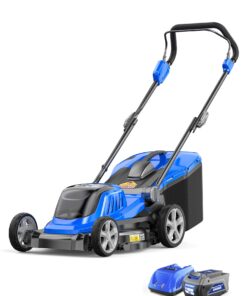 WILD BADGER POWER Lawn Mower 40V Brushless 18" Cordless, 5 Cutting Height Adjustments Electric Lawn Mower, Quickly Folding Within 5’s, 4.0AH Battery and Super Charger Included.