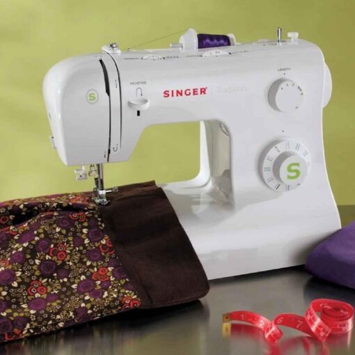 SINGER Tradition 2277 Sewing Machine with Automatic Needle Threader | 97 Stitch Applications, 1-Step Buttonhole, Adjustable Stitch Length & Width & Heavy-Duty Metal Frame (White) - Image 4