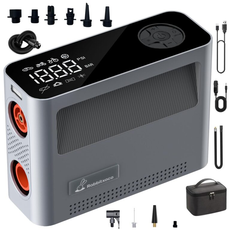 Paddle Board Pump 10 Pump Modes SUP Air Pump 500L Airflow/min Tire Inflator Portable Air Compressor 4X Speeds Electric Air Pump Suitable All Model Tires, Tents, SUP, Air Mattess, Kayak