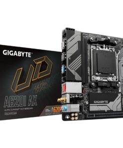 GIGABYTE A620I AX (AM5/ LGA 1718/ AMD/ A620/ Mini-ITX/ 5-Year Warranty/ DDR5/ Single M.2/ PCIe 4.0/ USB 3.2 Gen1 Type-C/Realtek Wi-Fi 6E/ Realtek 2.5GbE/ Q-Flash Plus/PCIe EZ-Latch/Motherboard)