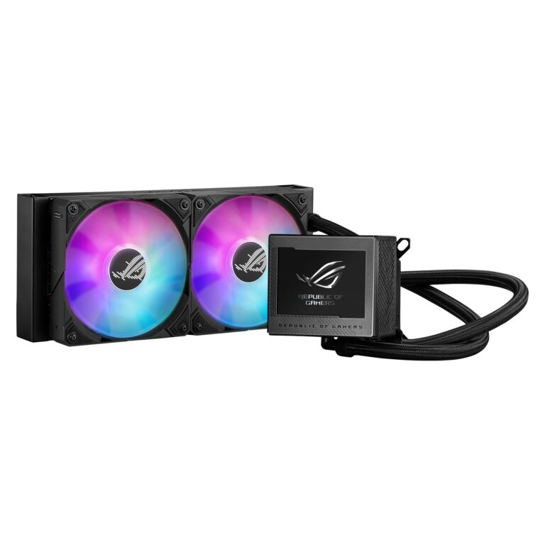 ASUS ROG Ryujin III 240 ARGB All-in-one Liquid CPU Cooler with 240mm Radiator. Asetek 8th gen Pump, 2X Magnetic 120mm ARGB Fans (Daisy Chain Design), 3.5” LCD Display,BLACK - Image 6